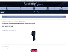 Tablet Screenshot of cravatteshop.com